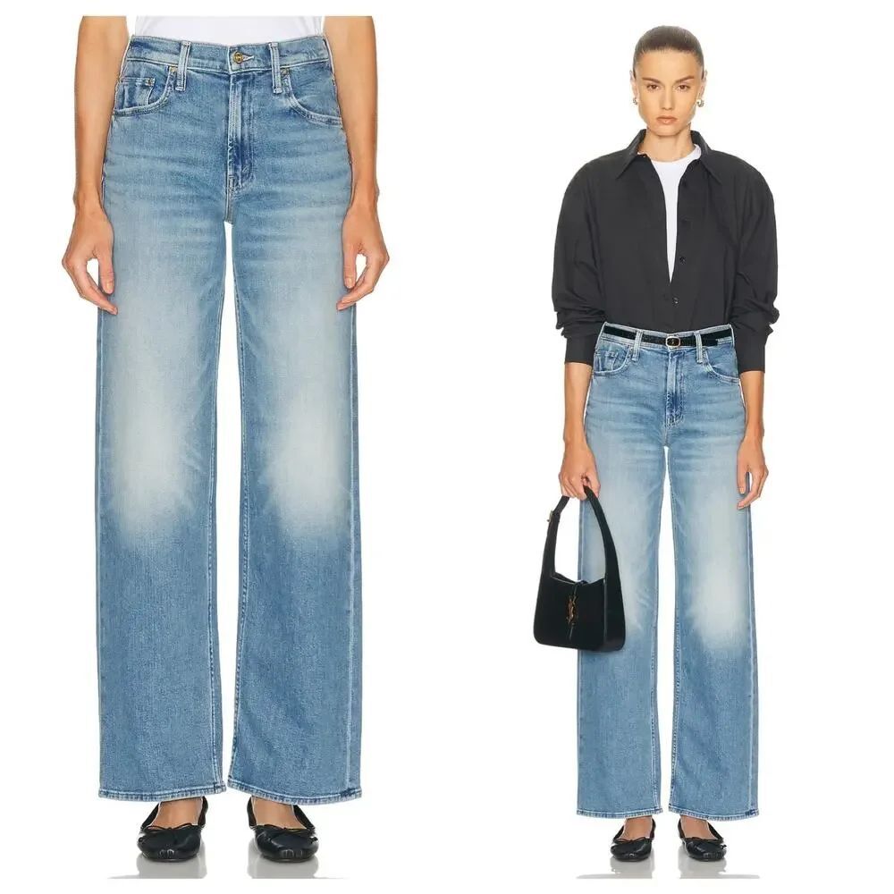 Brand New Mother The Spinner Zip Sneak Jeans Glow Up 28”